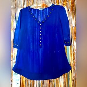 Cobalt Blue Women’s Blouse Size Small